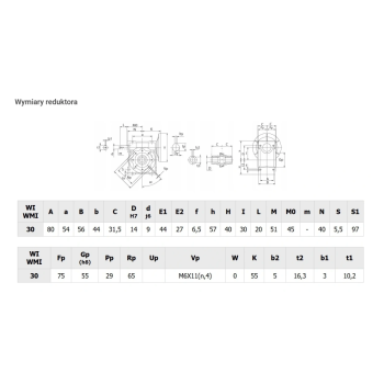 Reduktor PM 030 1/20 56 B14